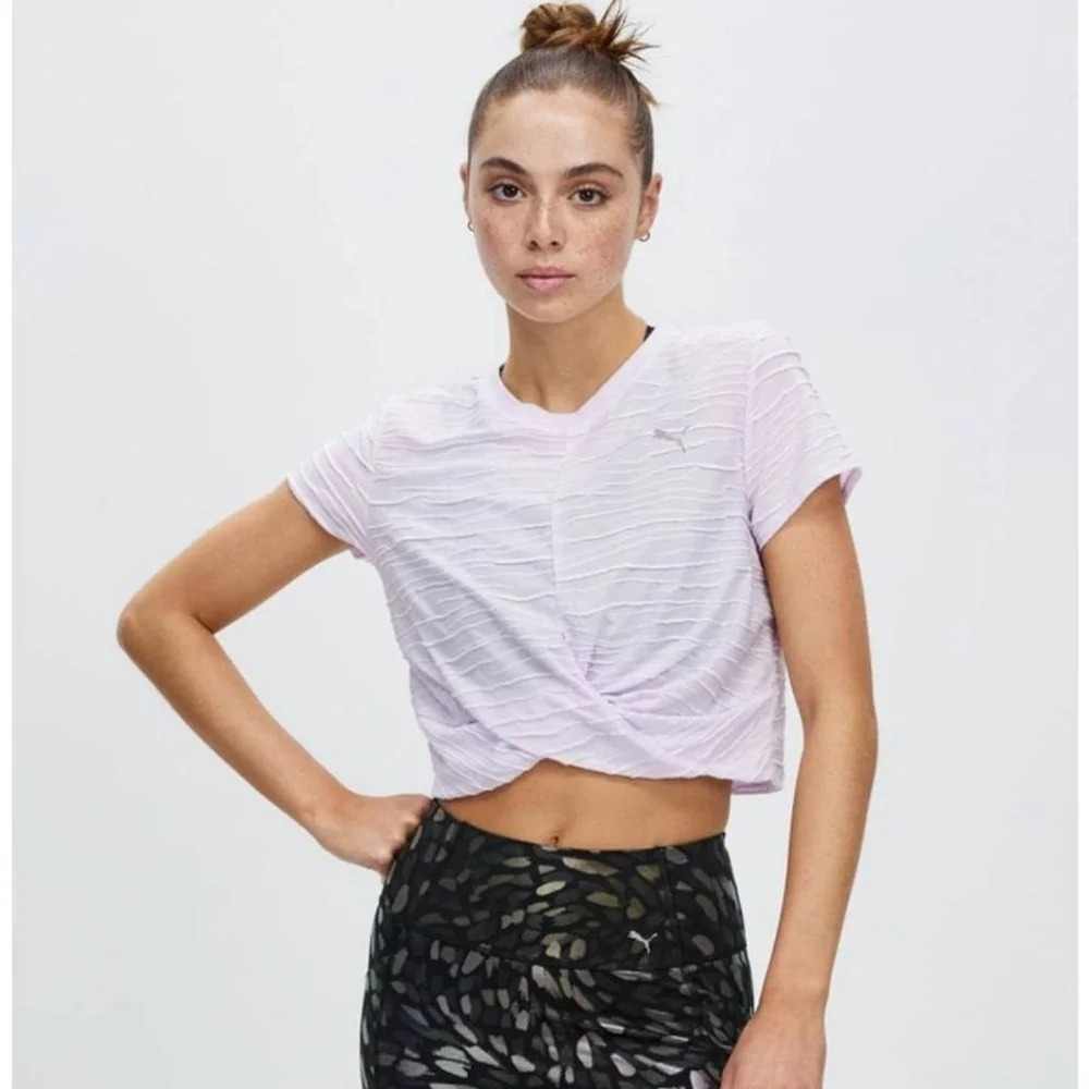 Puma Studio Skimmer Training Tee Women - Lavender Fog Sz 3XL